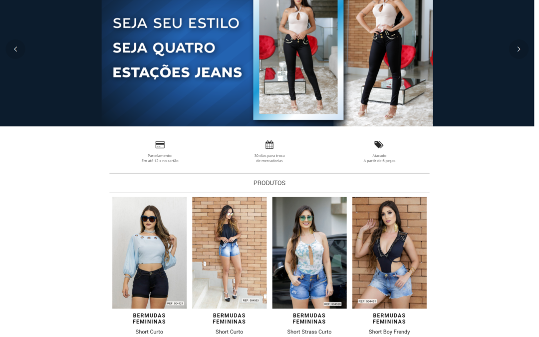 e-Commerce – Quatro Estações Jeans – Online