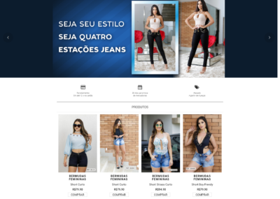e-Commerce – Quatro Estações Jeans – Online