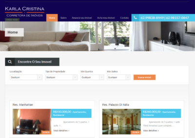 Site – Karla Cristina Imóveis – Online